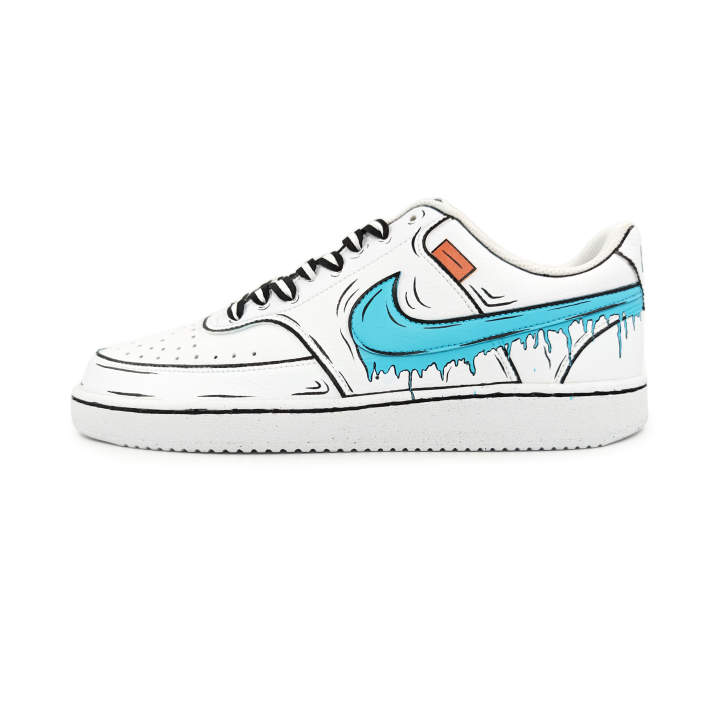 Nike Nike Court Vision 1 Slip Resistant Low top Skateboard Shoes Unisex Blue White