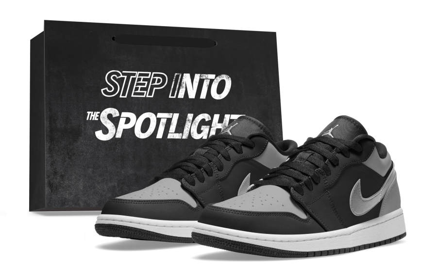 Jordan Jordan Air Jordan 1 Low top Skateboard Shoes Unisex Black Gray
