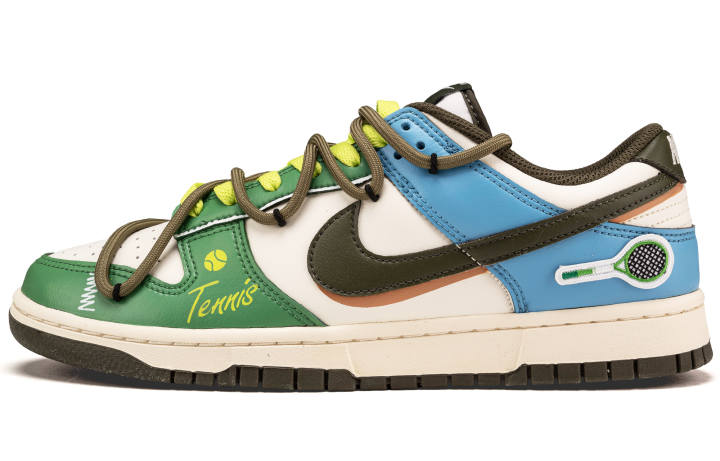 Nike Nike Dunk Abrasion Resistant Low top Skateboard Shoes Unisex Blue Green