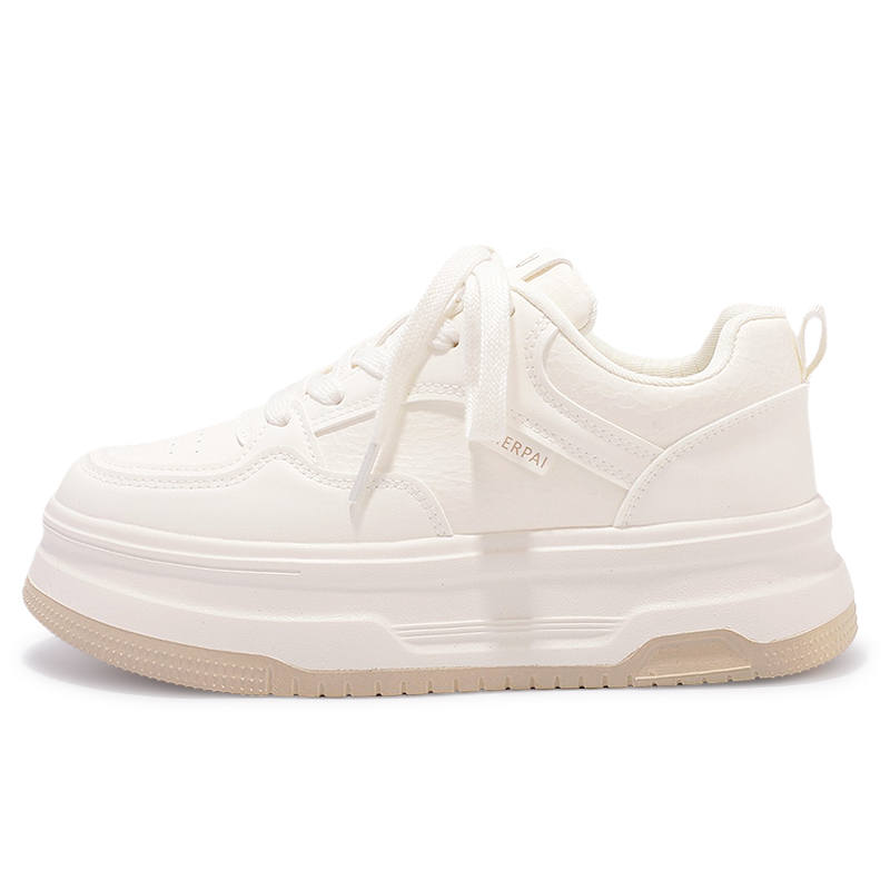 JIONGSEN Cushioning Abrasion Resistant Cushioning, Wear Resistant Low top Skateboard Shoes Women's Beige Brown