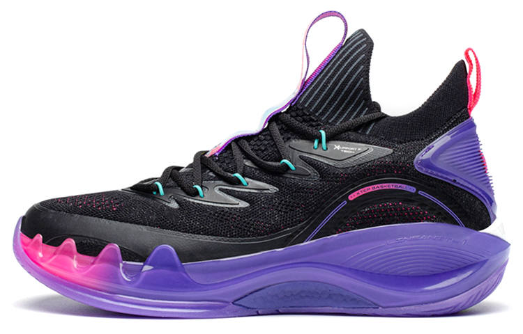 XTEP Basketball Shoes Men's Mid Top Black