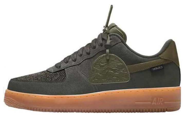 Nike Nike Air Force 1 Comfortable Coverage Slip Resistant Low top Skateboard Shoes Unisex Brown
