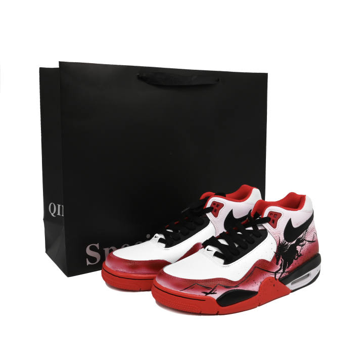 Nike Nike Flight Legacy Mid top Vintage Basketball Shoes Unisex White Black Red