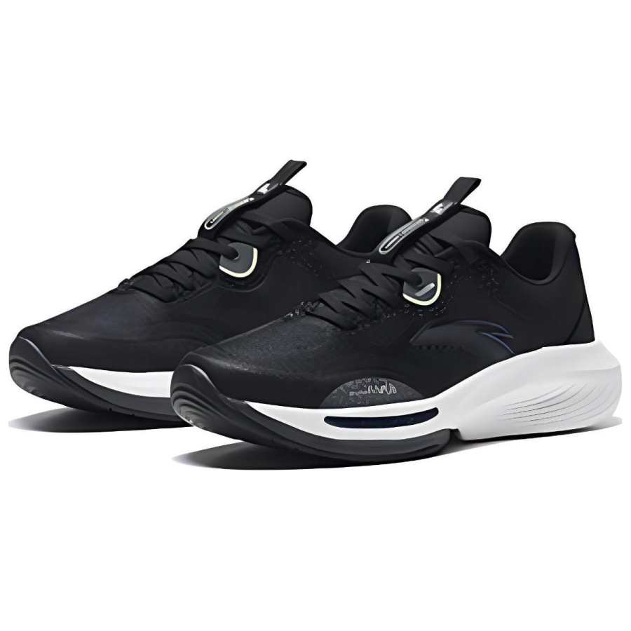 Anta Variety Training Collection Ling Curved Slip Resistant Abrasion Resistant Low top Training Shoes Men's Black White
