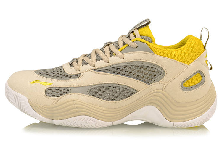 Li-Ning Li Ning XinSheng Synthetic Leather, Textile Casual Breathable And Lightweight Low top Vintage Basketball Shoes Men's