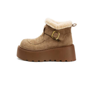 ZUNER Thermal Abrasion Resistant Slip Resistant Fleece Lined Comfortable Fashion Versatile Short Snow Boots Women's