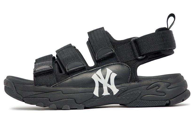 MLB Sandal Triple New York Yankees New York Yankees Slip Resistant Abrasion Resistant Sports Sandals Unisex Black
