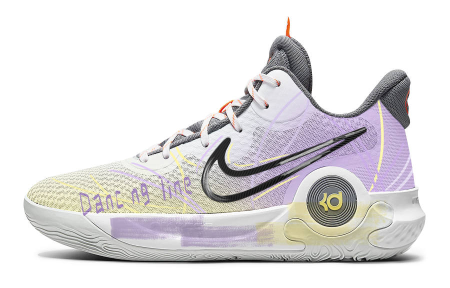Nike Nike KD Trey 5 IX Basketball Shoes Unisex Mid Top Yellow/Purple/Gray/Black