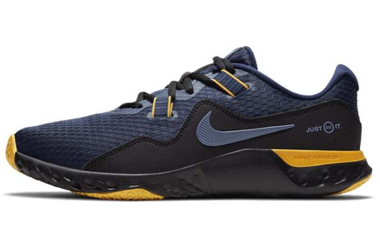 Nike Nike Renew Retaliation TR 2 Cushioning Slip Resistant Abrasion Resistant Low top Training Shoes Men's Black Blue Yellow