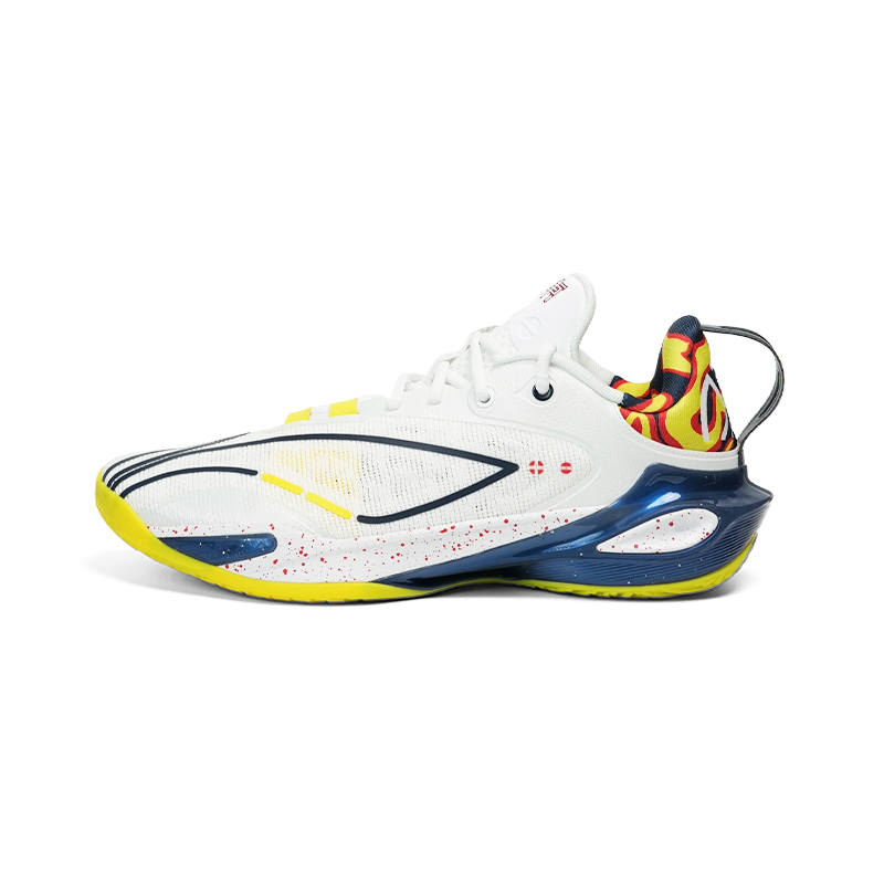 Li-Ning Li Ning Textile, TPU Low top Basketball Shoes, White Blue Men's