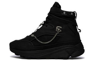 C2H4 Chunky Sneakers Unisex High Top Black