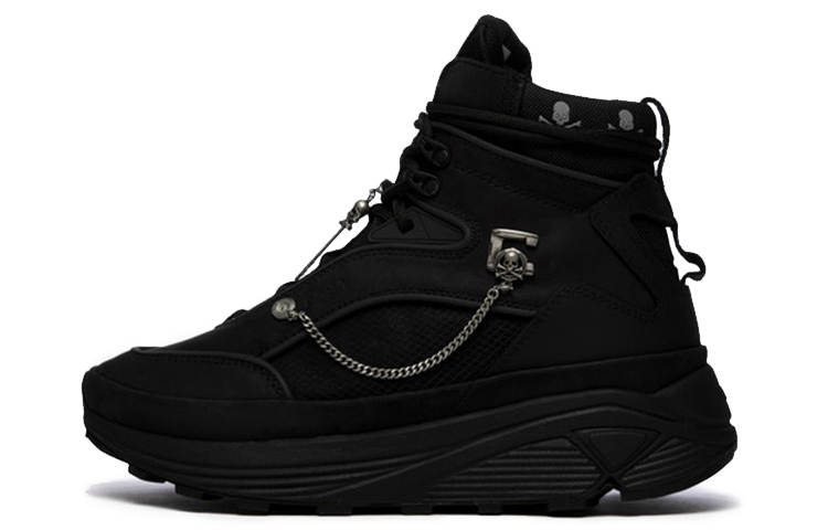 C2H4 C2H4 Chunky Sneakers Unisex High Top Black