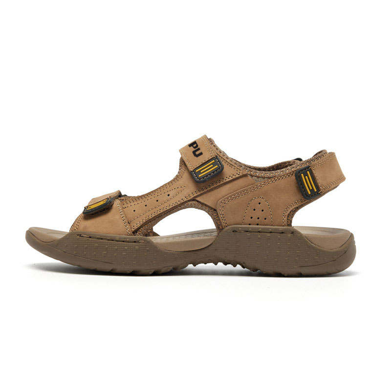JIEPU Beach Sandals Men's Dark Brown/Light Brown/Dark Gray/Coffee