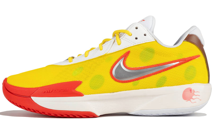 Nike Nike Air Zoom G.T. Cut Academy Yellow Sponge, Playful Jellyfish, Mismatched Slip Resistant Abrasion Resistant Low top