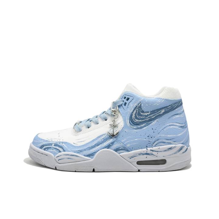 Nike Nike Flight Legacy Mid top Vintage Basketball Shoes Unisex Sky Blue