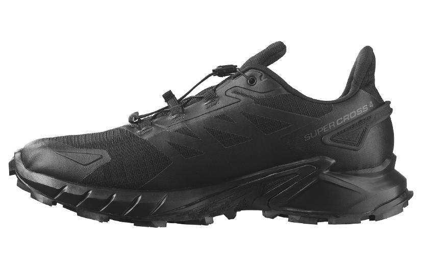 SALOMON Supercross 4 GTX Leather Comfortable Slip Resistant Abrasion Resistant Low top Outdoor Shoes Men's Black