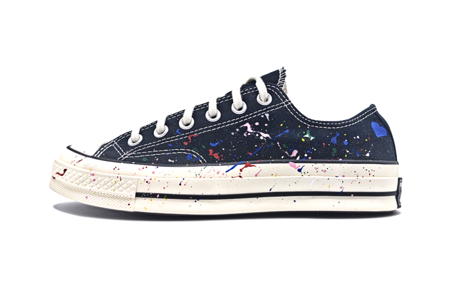 Converse 1970s Scrawled Slip Resistant Abrasion Resistant Low top Canvas Shoes Unisex Black