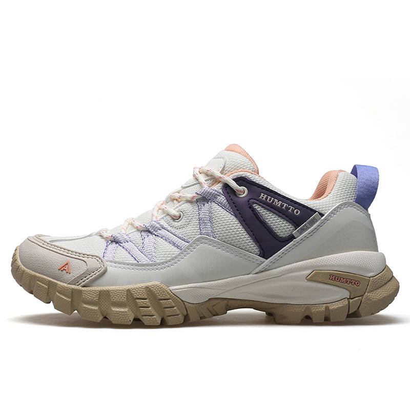 HUMTTO Slip Resistant Abrasion Resistant Slip Resistant Abrasion Resistant Low top Outdoor Shoes Women's White Purple