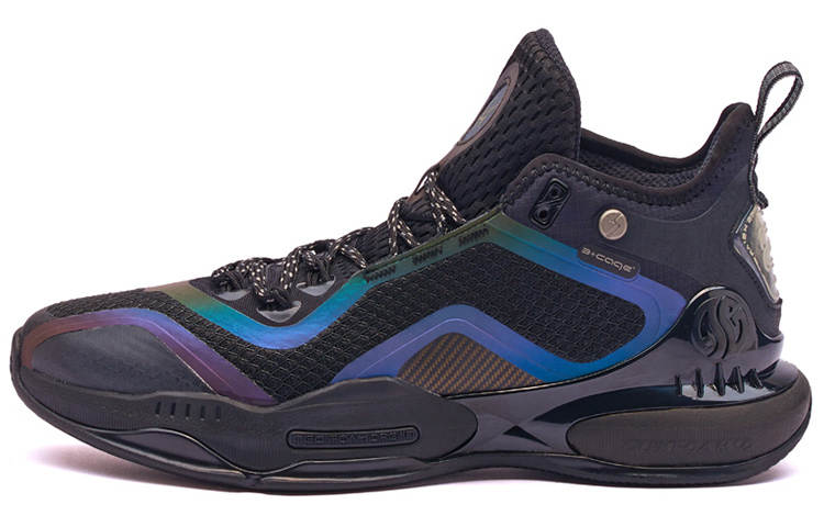 361° AG 2 Aaron Gordon AG2 Anti-Slip Wear-Resistant Mid-Top Basketball Shoes Obsidian Black