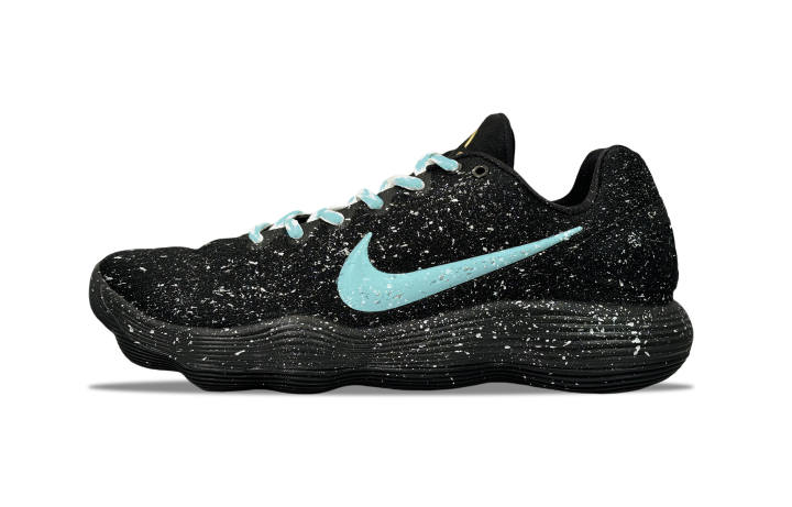 Nike Nike Hyperdunk 2017 YDCC Dark Night Aurora Baby's Breath Abrasion Resistant Low top Basketball Shoes Unisex Black Blue