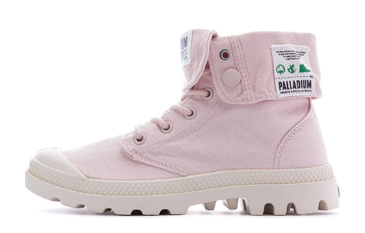Palladium Baggy Organic Abrasion Resistant Abrasion Resistant High top Canvas Shoes Unisex Light Pink