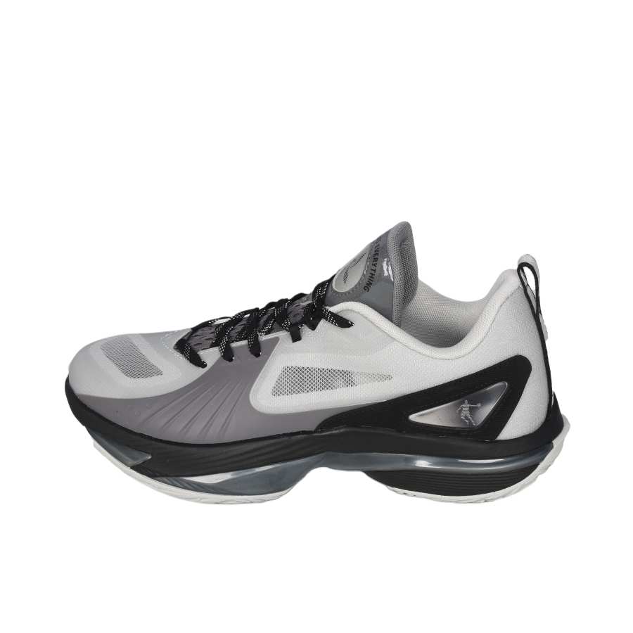 QIAODAN Coverage Support Low top Basketball Shoes Men's Gray Silver Coal Gray