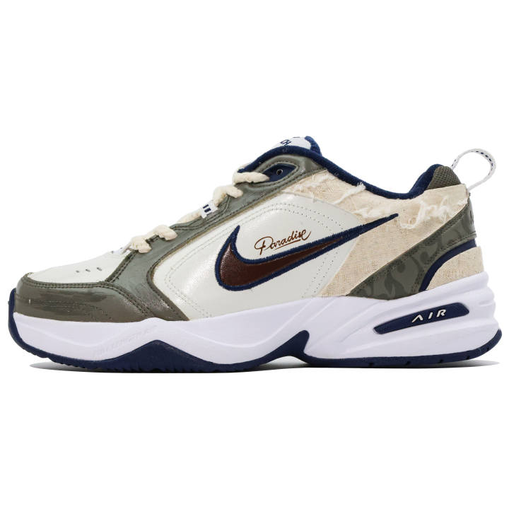 Nike Nike Air Monarch 4 Textile, Leather Low top Chunky Sneakers Unisex White Brown Green