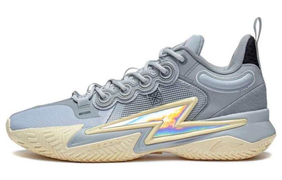 Li-Ning Li Ning Son Of Flash Abrasion Resistant Breathable Low top Basketball Shoes Men's Gray