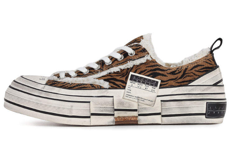 XVESSEL VESSEL G.o.p. Lows 'Tiger Print' Low top Canvas Shoes Unisex Brown