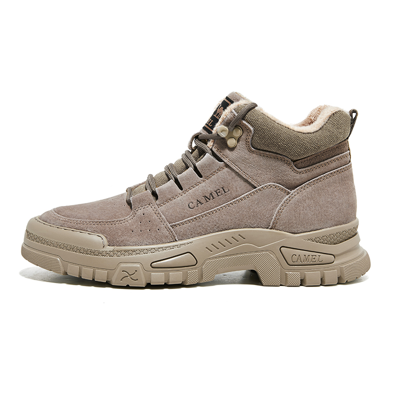 CAMEL Comfortable, Versatile, Fleece Lined Slip Resistant, Abrasion Resistant, Thermal High top Outdoor Shoes Men's