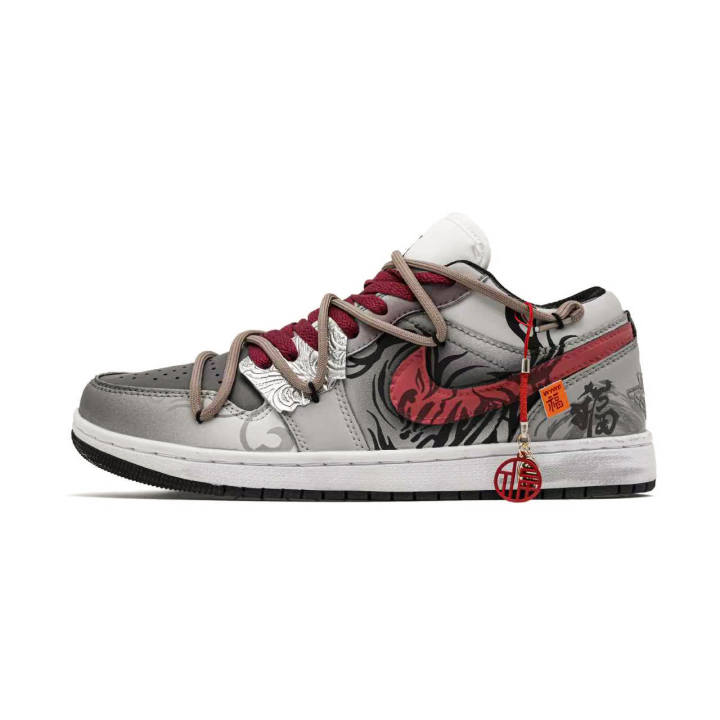 Jordan Jordan Air Jordan 1 Horse Blessing Pattern, Footprint Innovation, Horse Year Versatile CNY New Year Edition Cushioning