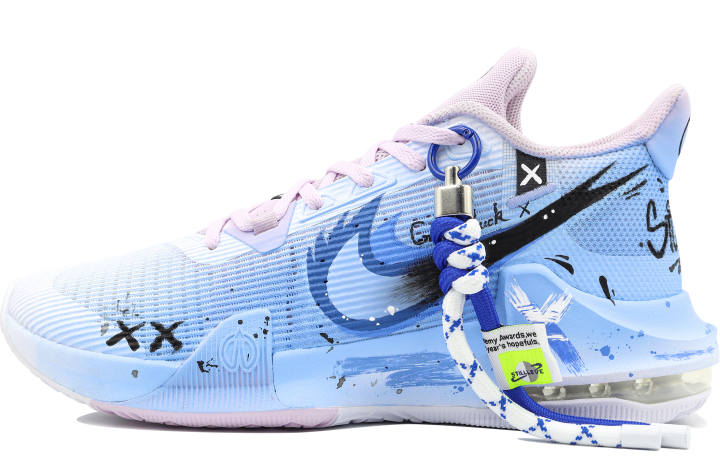 Nike Nike Air Max Impact 3 Box Action, Blue Purple Galaxy, Galaxy Wander, Distressed Fabric Slip Resistant Slip Resistant