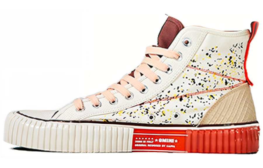 Kappa Slip Resistant Abrasion Resistant Slip Resistant Abrasion Resistant High top Canvas Shoes Unisex White