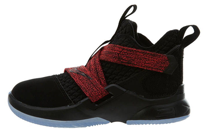 Nike Nike Zoom Soldier 12 LeBron Soldier 12 EP Mid top Performance Basketball Shoes Black Red Asian Version