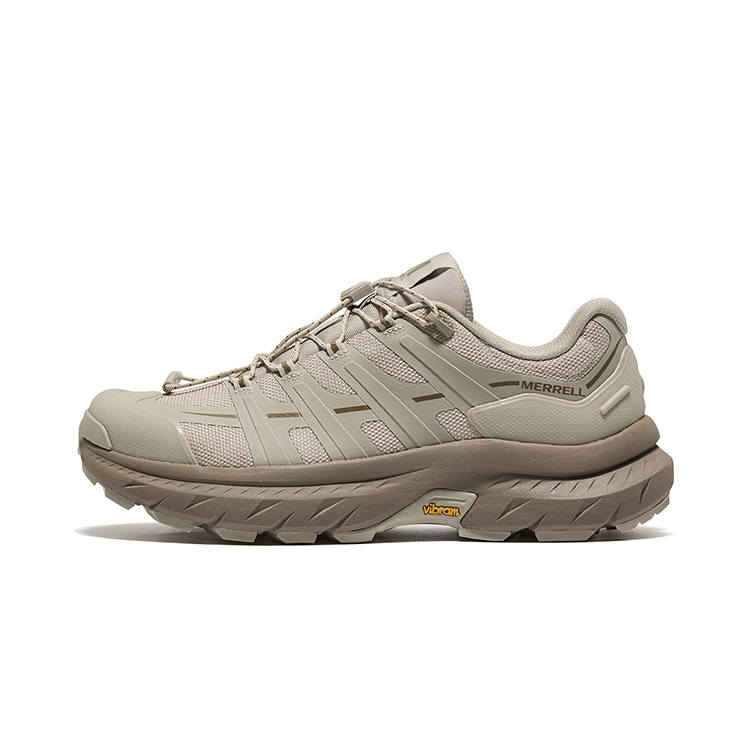 MERRELL Cushioning, Wear Resistant Low top Hiking Shoes Unisex Gray Khaki