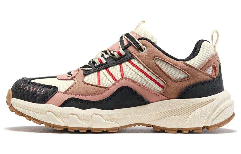 CAMEL Cushioning Slip Resistant Abrasion Resistant Low top Hiking Shoes Women's Beige Black