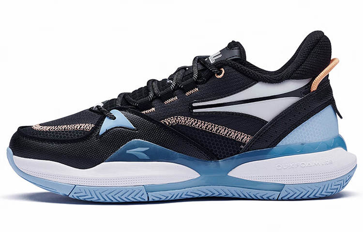 361° Comfortable And Trendy Abrasion Resistant Slip Resistant Low top Basketball Shoes Men's Blue Black
