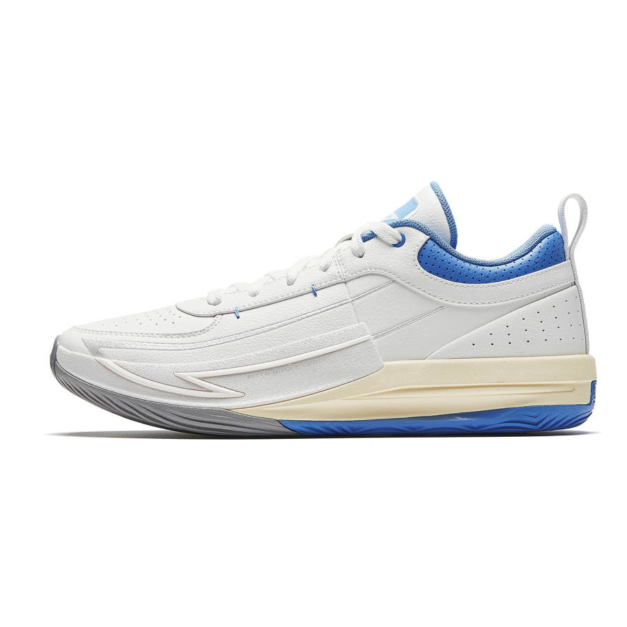 Anta Fengmang 1 Cushioning Abrasion Resistant Slip Resistant Low top Basketball Shoes Men's White Blue