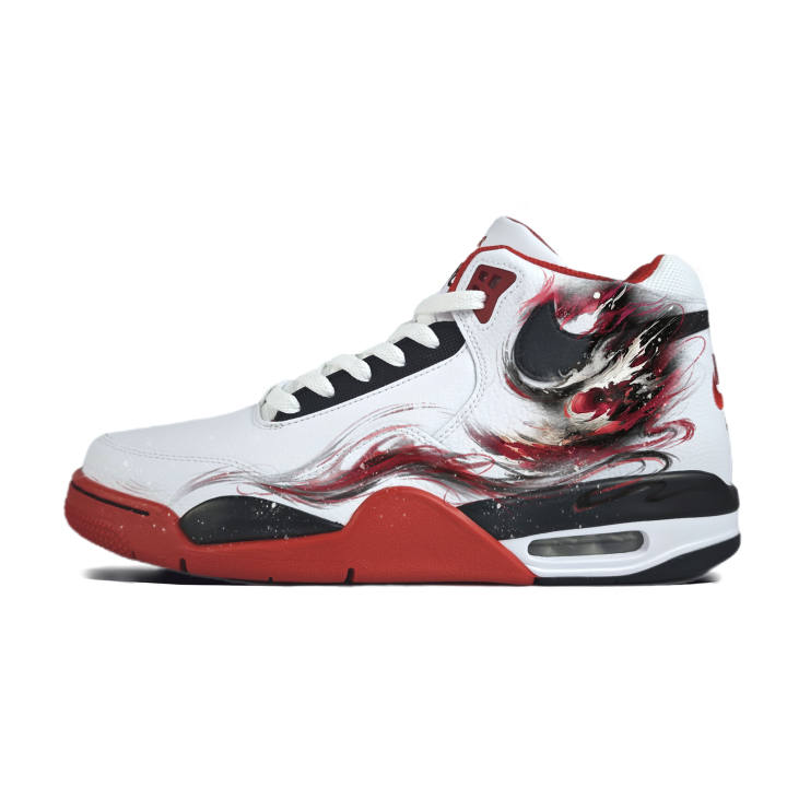 Nike Nike Flight Legacy Prosperity Scenery Abrasion Resistant Mid top Vintage Basketball Shoes Unisex