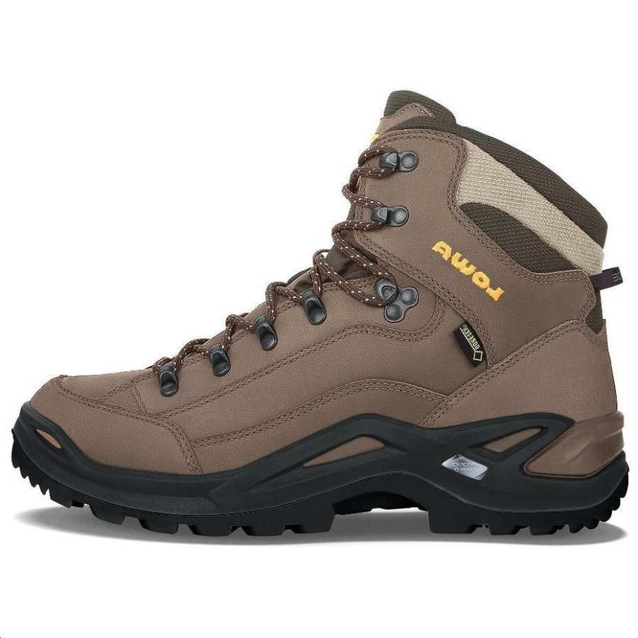 Lowa Renagade GTX The Wanderer Top Grain Cow Leather Mid top Mountaineering Shoes Men's Tan
