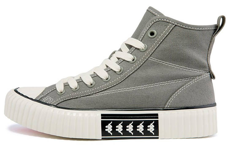 Kappa Lightweight Abrasion Resistant Lightweight Abrasion Resistant High top Canvas Shoes Unisex Gray