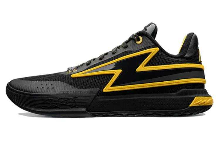 Li-Ning Li Ning Wade Flash Comfortable Slip Resistant Low top Basketball Shoes Men's Black Yellow