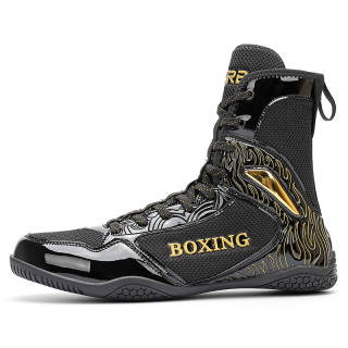 SAIKELONG Professional Boxing Shoes Microfiber Leather Breathable, Slip Resistant, Abrasion Resistant High top