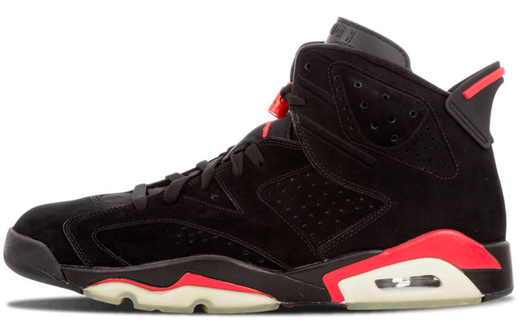 Jordan Jordan Air Jordan 6 Retro Black Varsity Red Slip Resistant Lightweight Non slip Lightweight High top