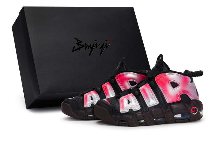 Nike Nike Air More Uptempo 811 Manufacturing, Neon Red, Special Shoe Box Slip Resistant Slip Resistant Mid top