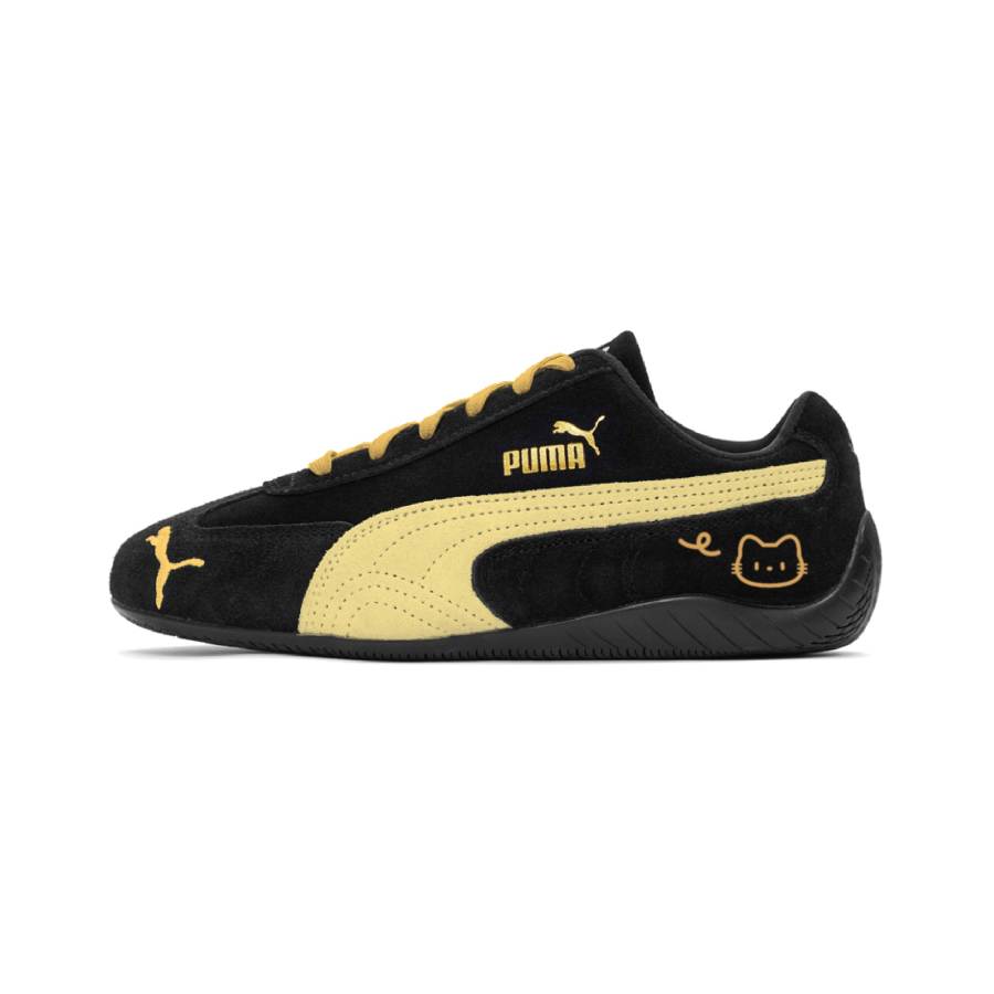 PUMA Speedcat Butter Kitten, Cute Lightweight Low top Racing Shoes Unisex Yellow Black
