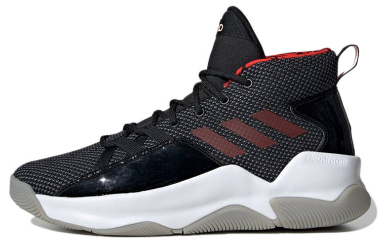 Adidas Adidas Streetfire Slip Resistant Abrasion Resistant Mid top Vintage Basketball Shoes Men's Graphite Black