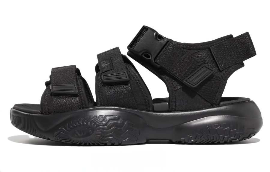 FILA Tapered Sandals V3 Slip Resistant Abrasion Resistant Sports Sandals Unisex Black