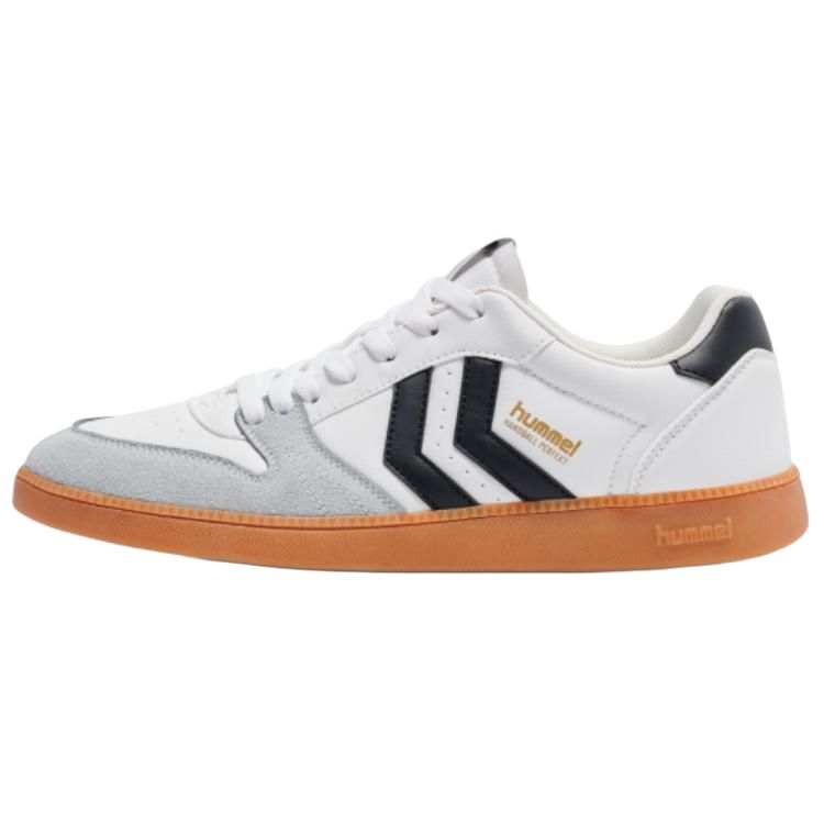 Hummel Slip Resistant Abrasion Resistant Low top Training Shoes Unisex White Black