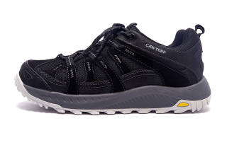 CAN·TORP Mountaineering & Hiking Shoes Men's Low Top Black, Medium Gray